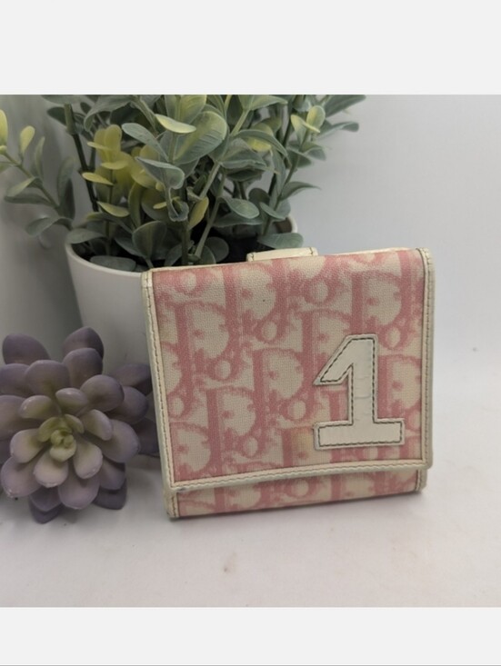 Dior Handbags - Christian Dior Vintage Street Chic Pink Canvas Trotter Galliano Era Wallet